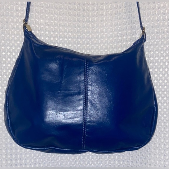 Women’s Isadora dark royal blue 100% genuine Leather crossbody purse thin‎ strap - Picture 12 of 14